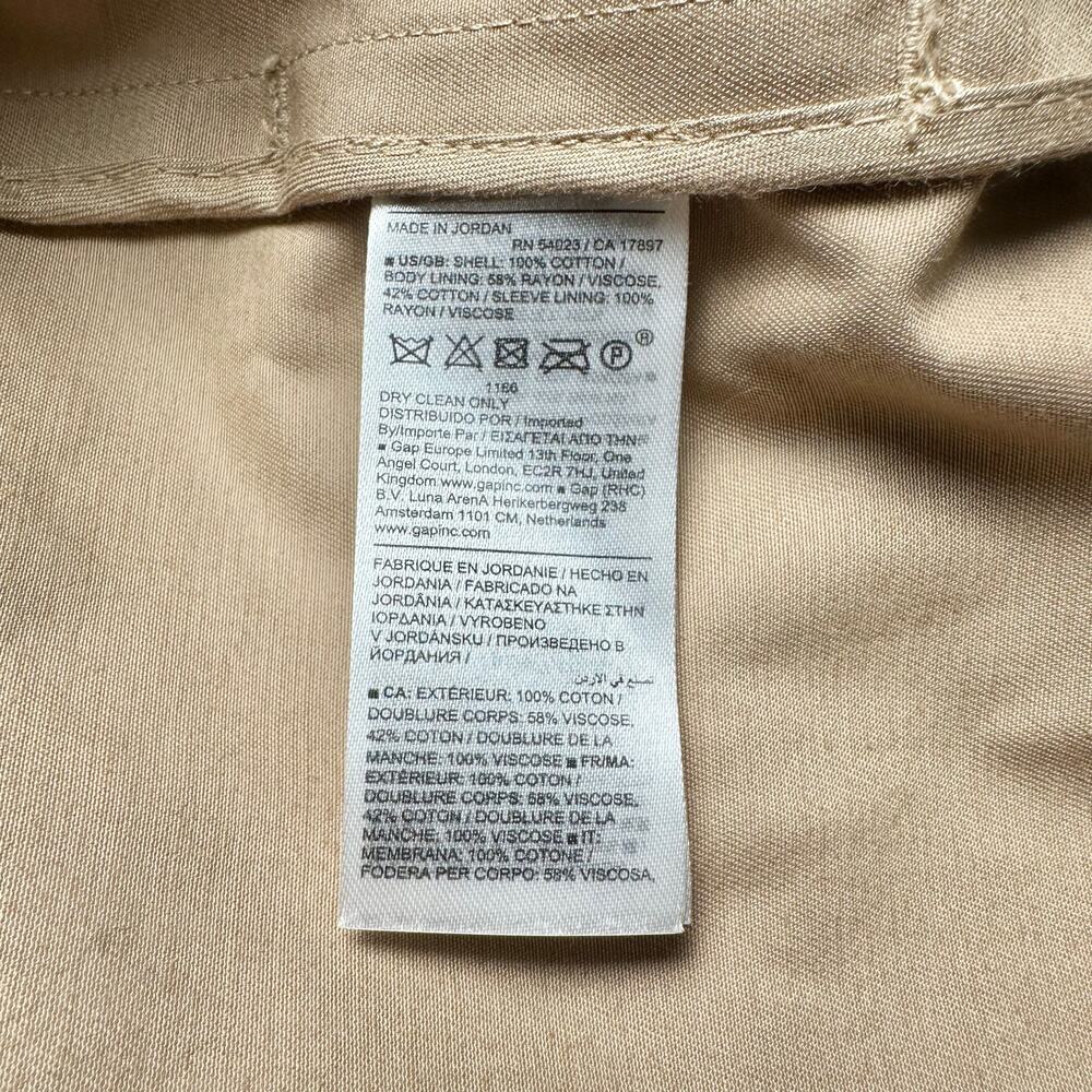 Banana Republic | Women | Beige Chic Cape Back Belted Short Trench Coat | Small - Picture 10 of 16